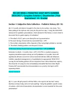 NR 509 WEEK 6 PEDIATRIC SOAP NOTE SUMMER 2026/2027 | Complete Solution ...