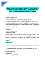 WGU C201 BUSINESS ACUMEN OBJECTIVE ASSESSMENT 2 2026/2027|Latest Versions A and B | Actual Exam Te