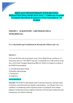 NRNP 6645 PSYCHOTHERAPY WITH MULTIPLE MODALITIES FINAL EXAM 2026/2027| 3 Different Versions | Compl