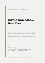 PHTLS 10TH POST-TEST 2026/2027| Updated Questions & Verified Answers | 100% Pass Guarantee – A+ Gra