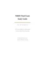 NR 601 FINAL EXAM STUDY GUIDE 2026/2027| Primary Care Maturing & Aged Family | Verified Q&A with Ra