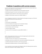 Predictor 2 questions with correct answers
