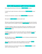 AAPC CPC FINAL Questions with Correct Answers